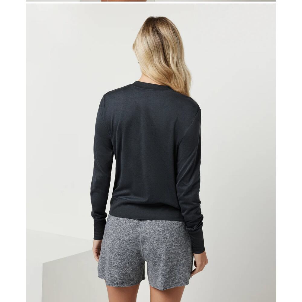 Vuori Women's Long Sleeve Tee - Dark Gray - Picture 6 of 16